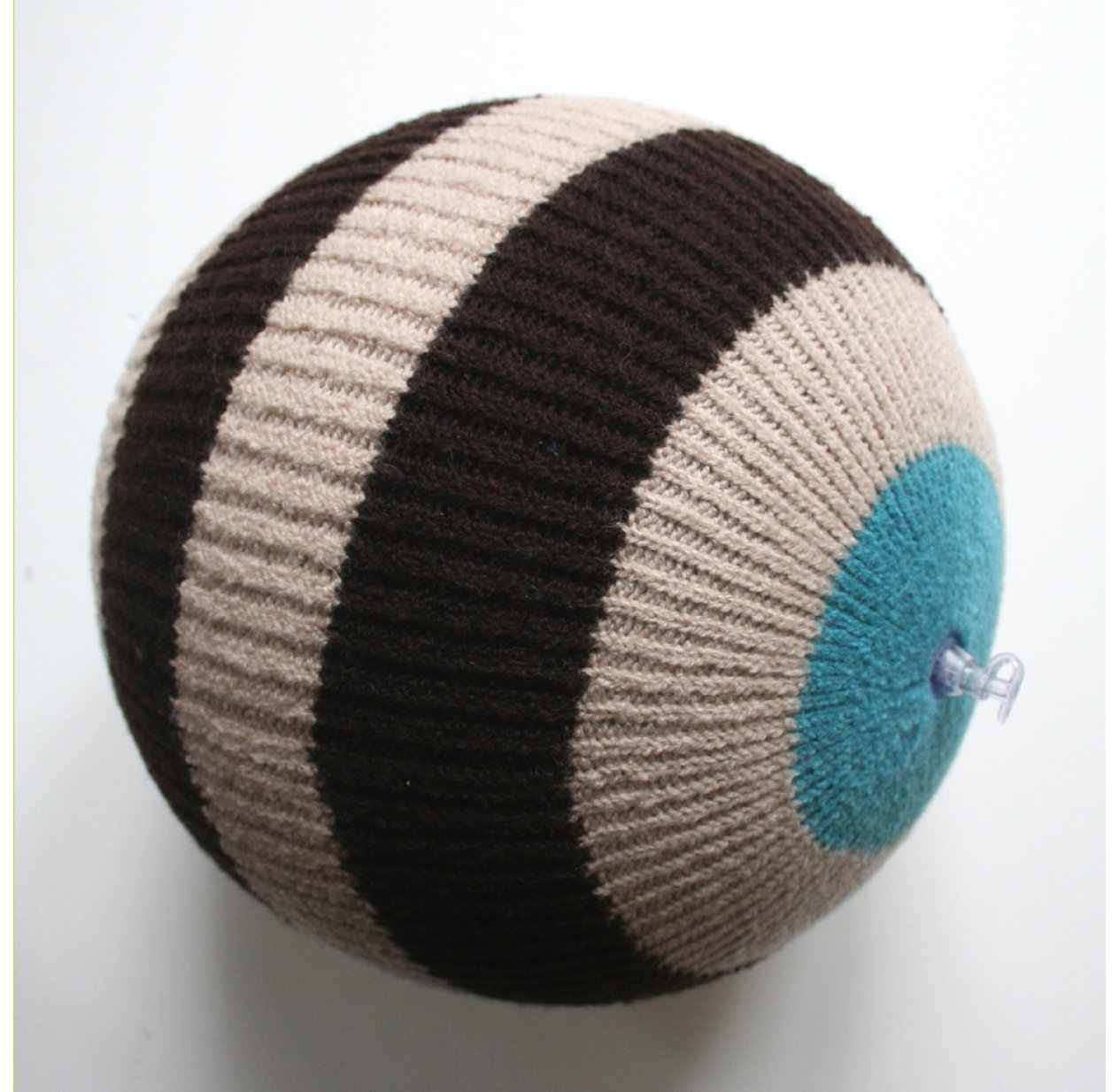 Blowing, ballon en tricot - Rayé Café