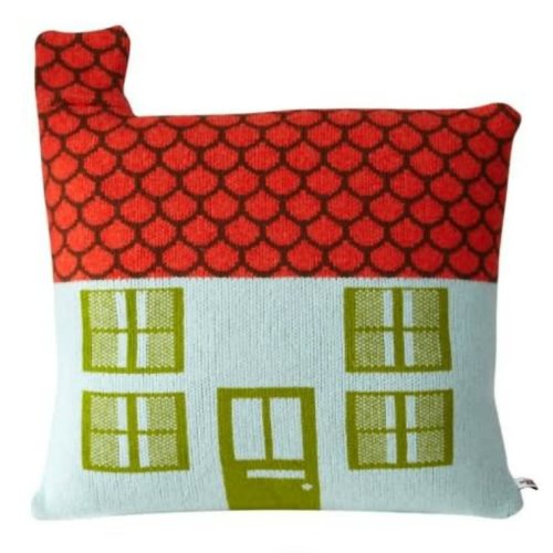 Coussin Maison, bleu ciel