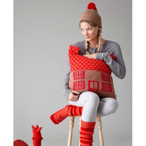 Coussin Maison, orange