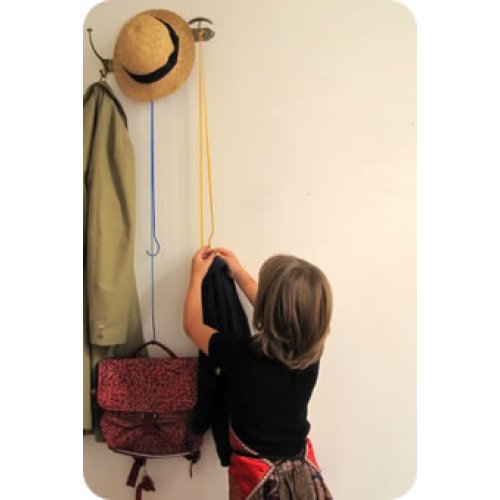 Hooky, crochets pour patère, jaune