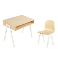 Bureau et chaise enfant 2-6 ans - Blanc