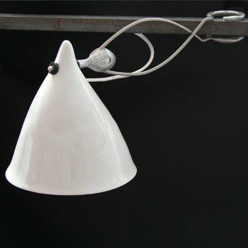 Lampe Cornette à pincer - Porcelaine émaillée