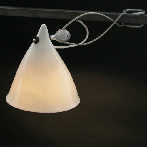 Lampe Cornette à pincer - Porcelaine émaillée