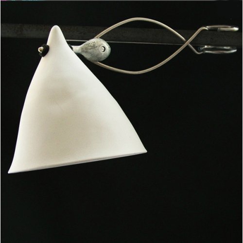 Lampe Cornette à pincer - Porcelaine blanche mate