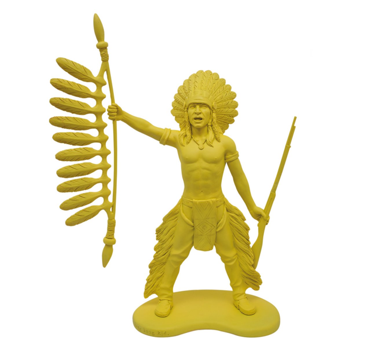 Statuette Indien - Jaune