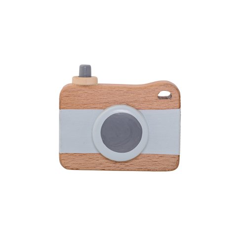 Appareil photo en bois - Bleu pastel