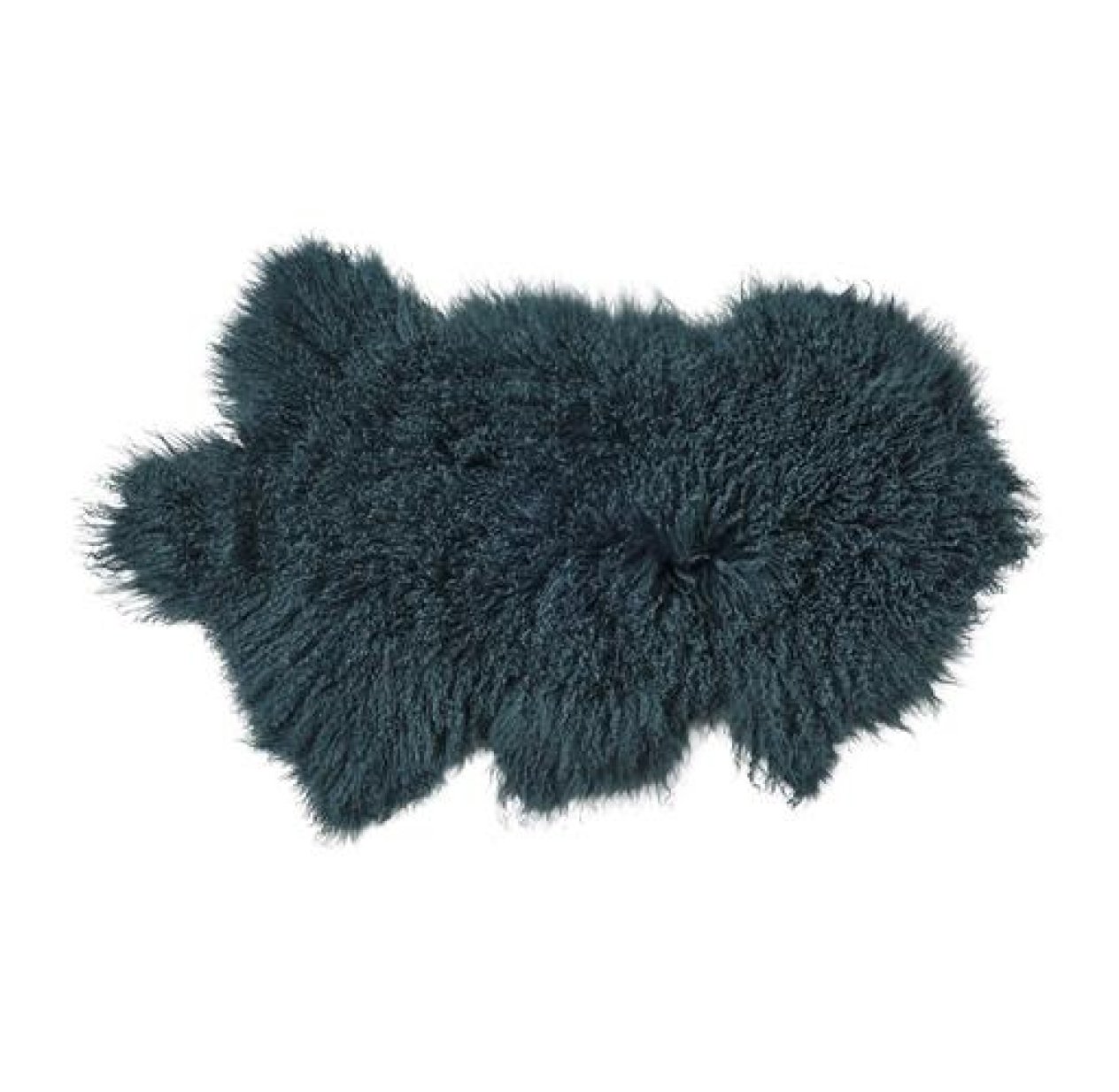 Peau d'agneau de Mongolie - Bleu canard