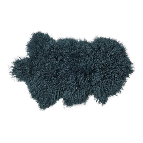 Peau d'agneau de Mongolie - Bleu canard