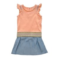 Robe Yummy - Saumon / bleu gris