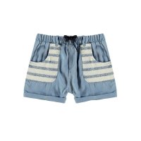 Short Fluid Denim et Marinière - Bleu