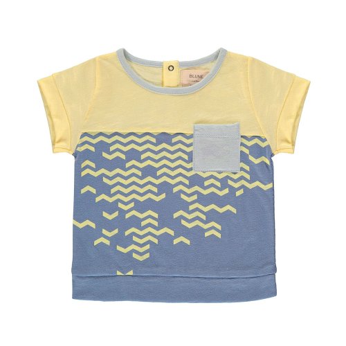 T-shirt Nouvelle Vague - Jaune/Bleu