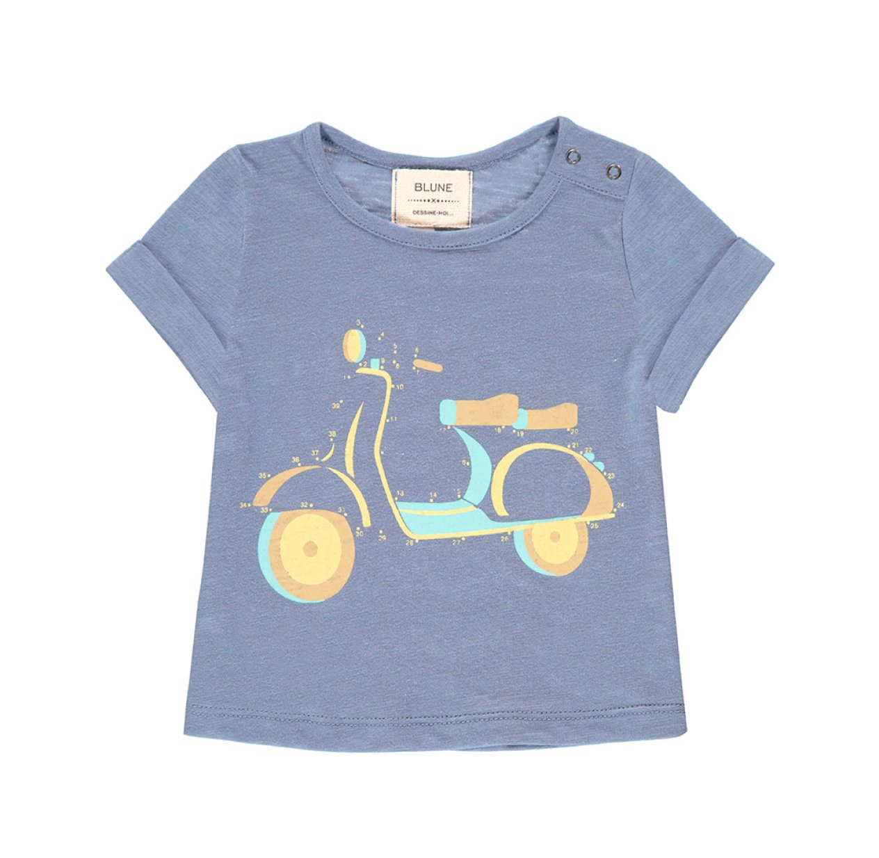 T-shirt Imprimé Vespa - Bleu gris