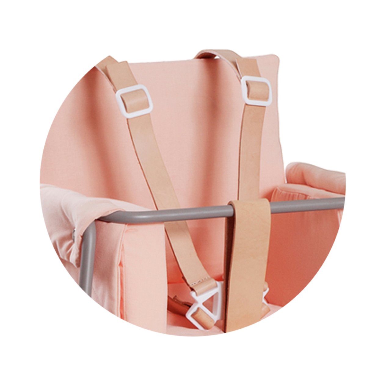 Harnais - Blanc/Cuir Naturel