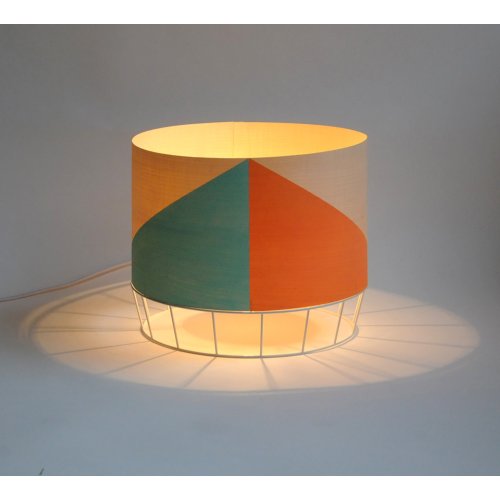 Grande lampe Dowood - bleu/orange