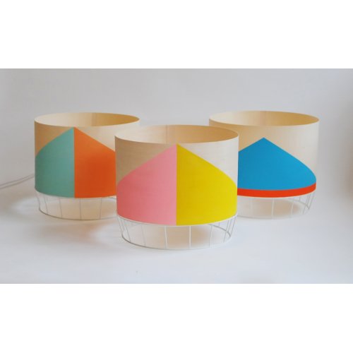 Grande lampe Dowood - bleu/orange