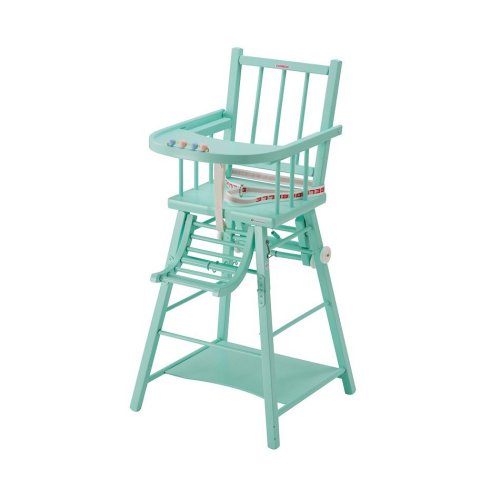 Chaise haute transformable Marcel - Laqué mint