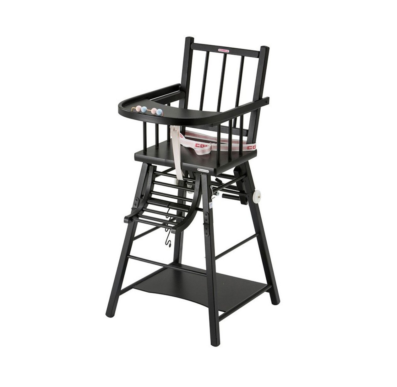 Chaise haute transformable Marcel - Laqué noir