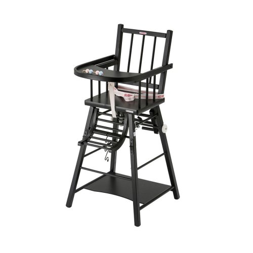 Chaise haute transformable Marcel - Laqué noir