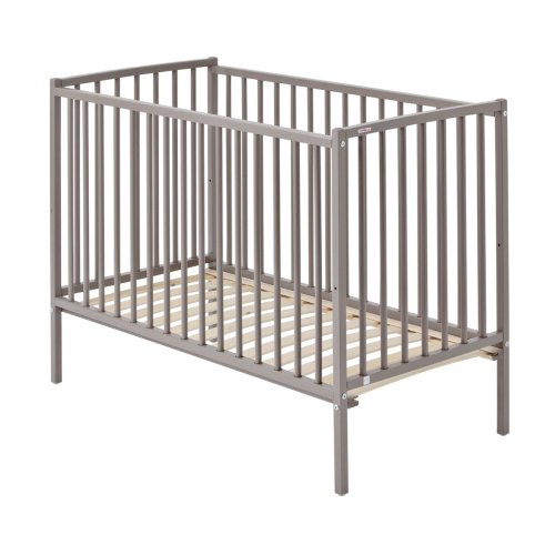 Lit bébé Rémi - Laqué gris clair