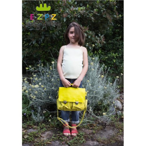 Cartable cuir et toile - Feuille