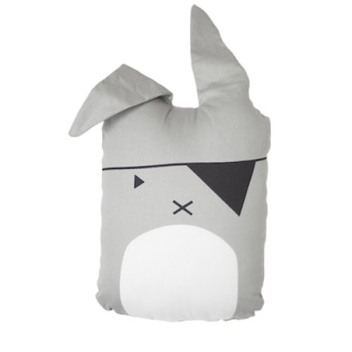 Coussin Pirate Bunny - Gris clair