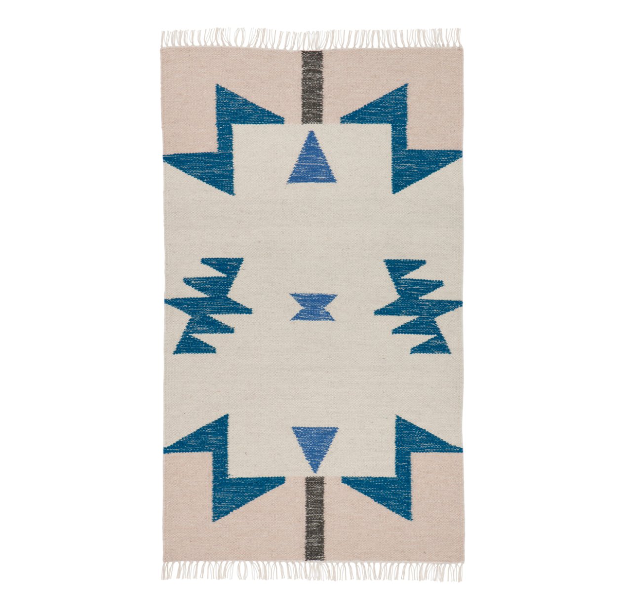 Tapis Kelim Triangles bleus