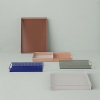 Plateau de rangement en métal S - Bleu