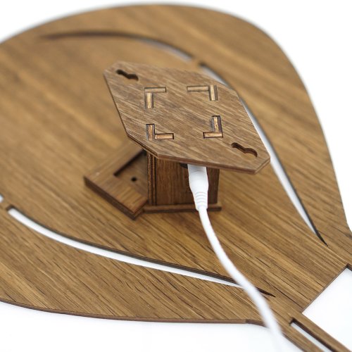 Lampe Montgolfière - Chêne fumé