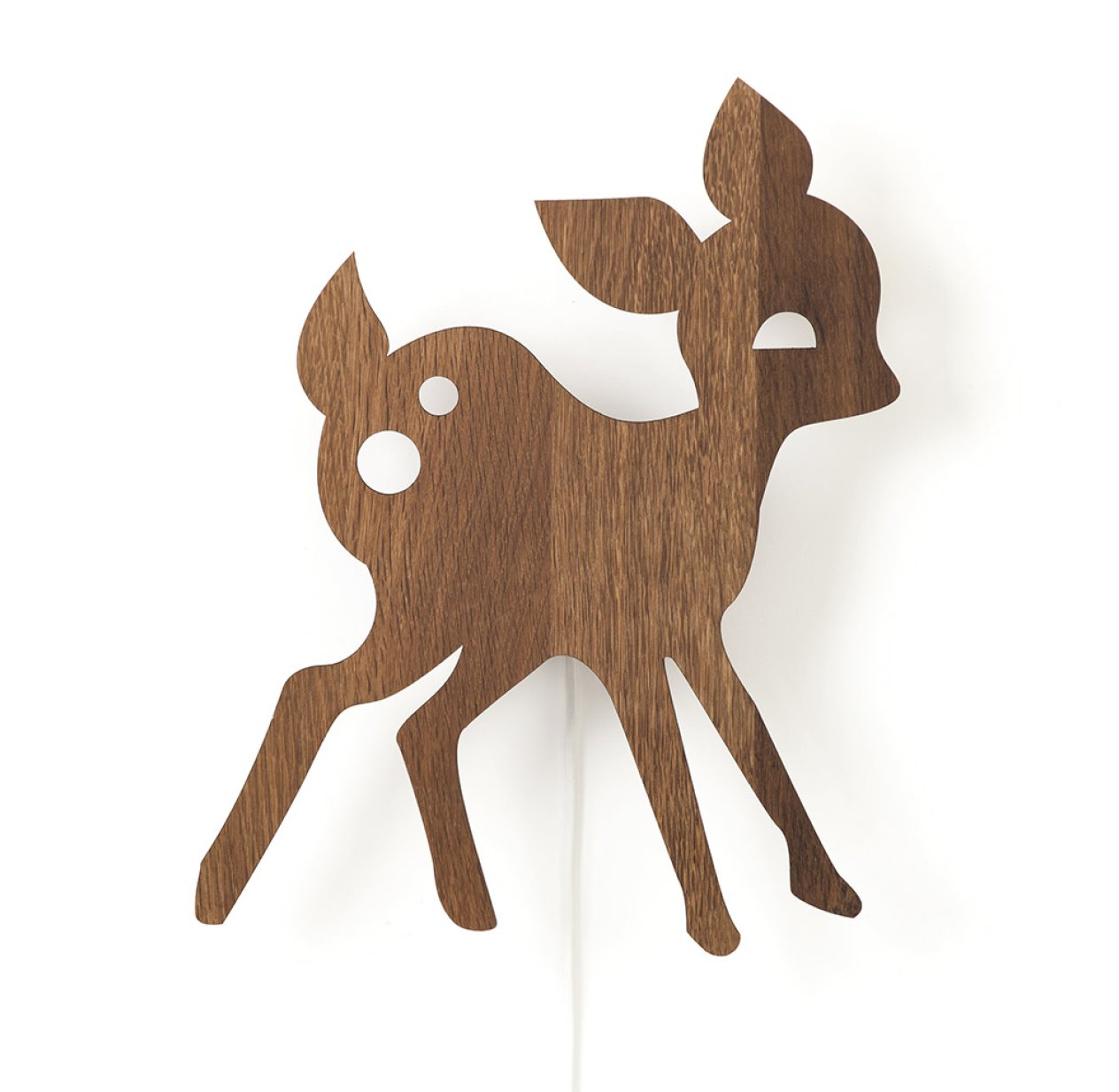 Lampe applique Faon - Chêne fumé
