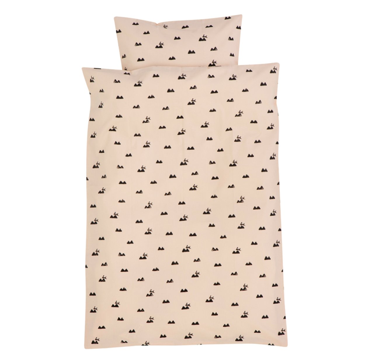 Parure De Lit Bébé Jerry Fabrics - Motif Lapin, Rose - Housse 100x135cm + Taie 40x60cm - Coton