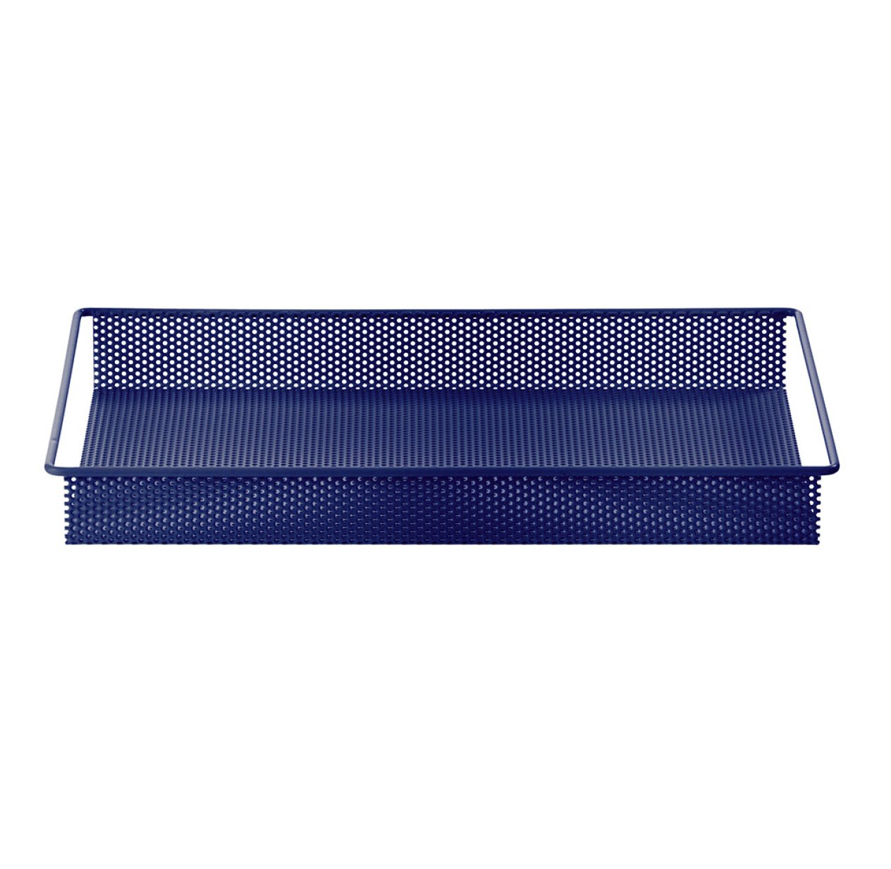Plateau de rangement en métal L - Bleu
