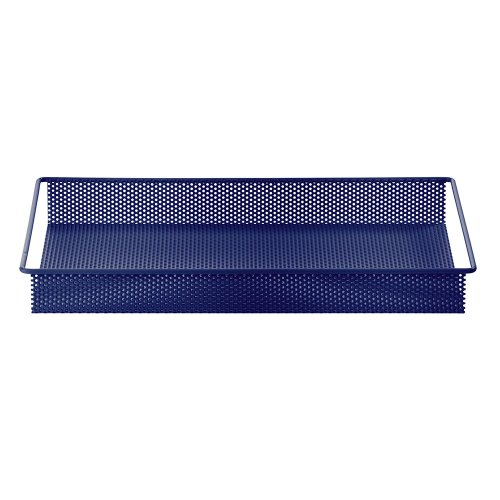 Plateau de rangement en métal L - Bleu