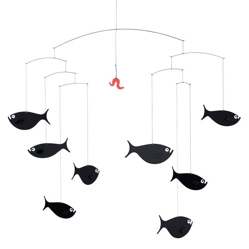 Mobile Banc de Poissons - Noir
