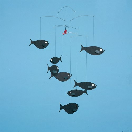 Mobile Banc de Poissons - Noir
