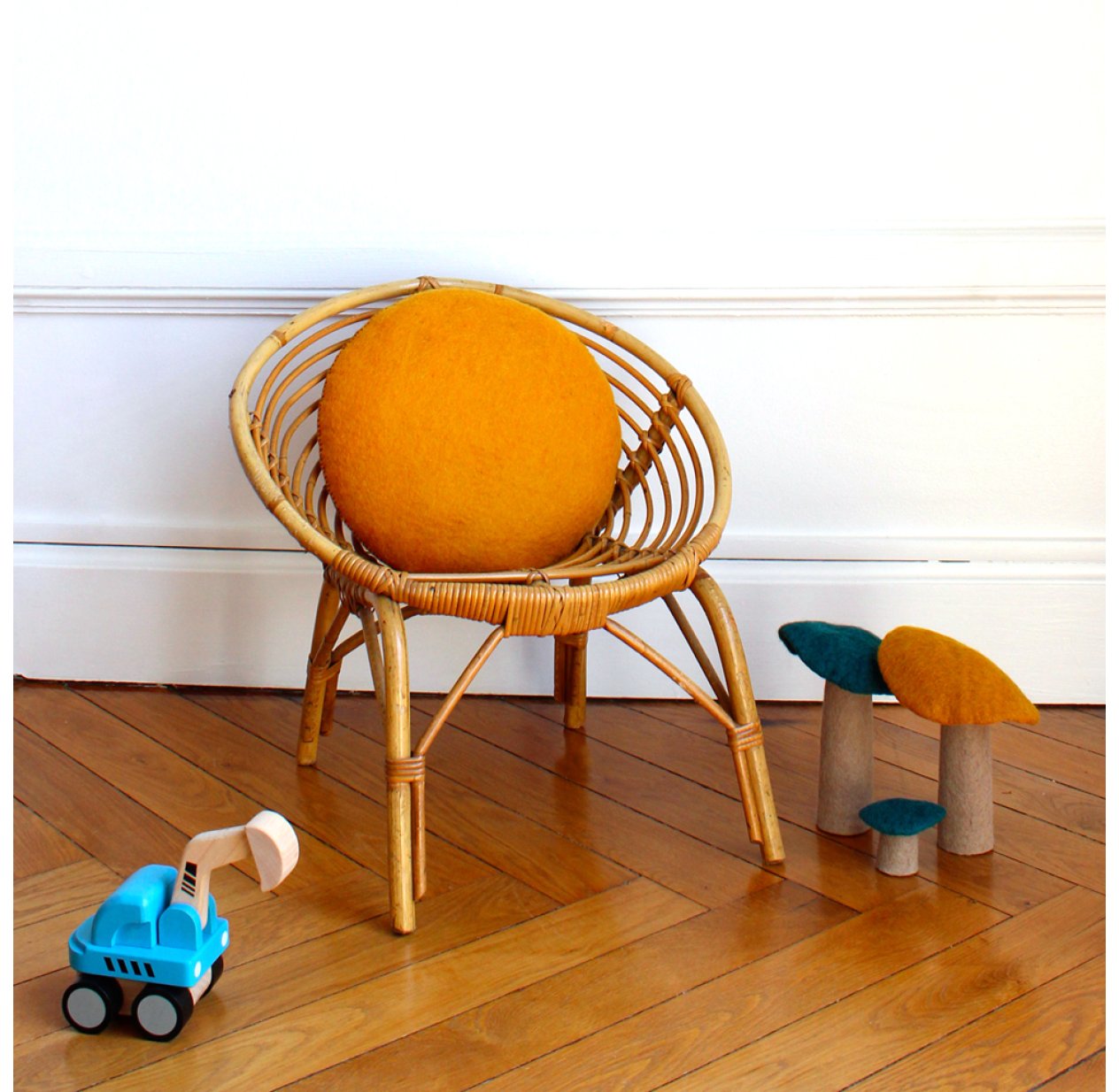 Chaise enfant en rotin
