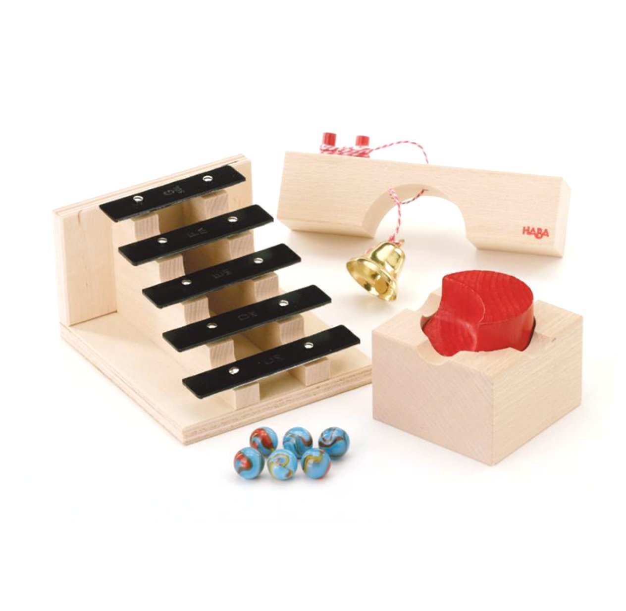 Haba - Escalier Sonore 001149 B HABA - Toboggan à Billes En Bois