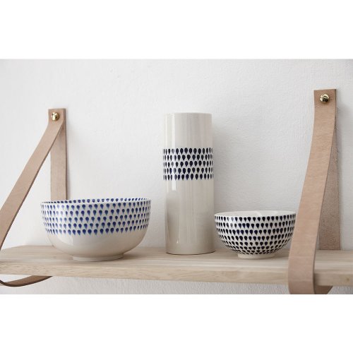 Etagère murale sangles cuir