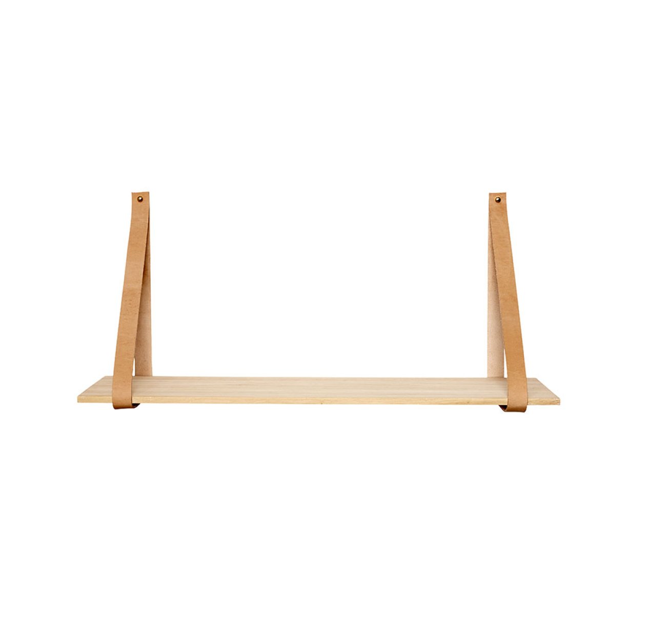 Etagère murale sangles cuir