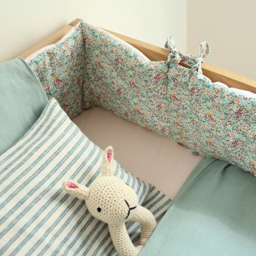 Taie d'oreiller Bébé Lin - Vert d'eau