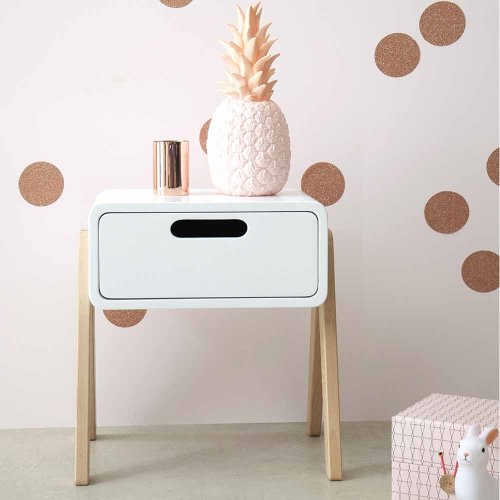 Chevet Petit Robot pieds naturels - Violet