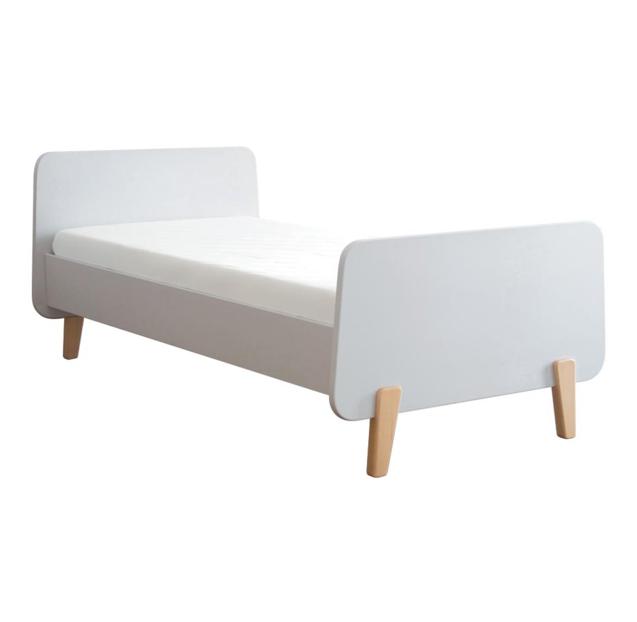Lit Enfant Atmosphera Sweetie 90x190cm - Blanc, En Pin Et Panneau Fibres - À Monter Soi-même