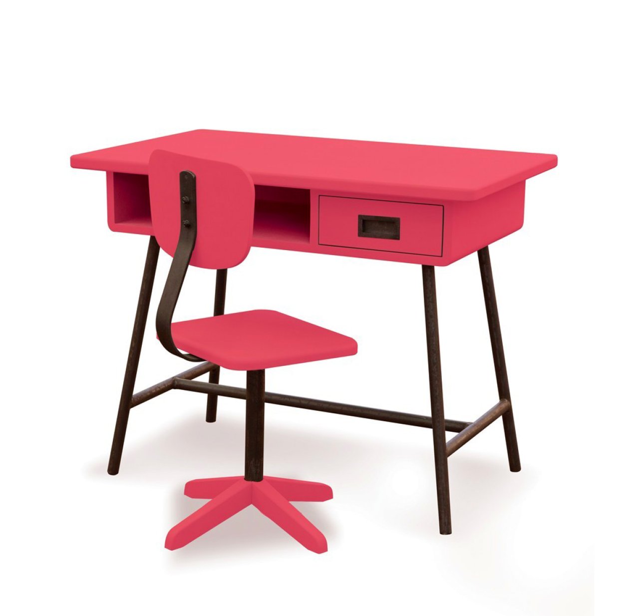 Bureau la Classe et chaise d'atelier Bubble Gum