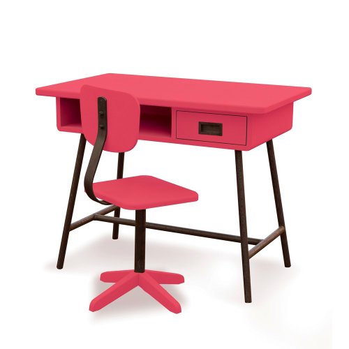 Bureau la Classe et chaise d'atelier Bubble Gum