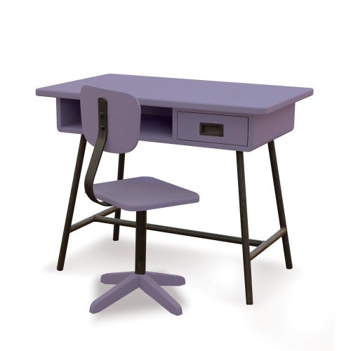 Bureau la Classe et chaise d'atelier Violet