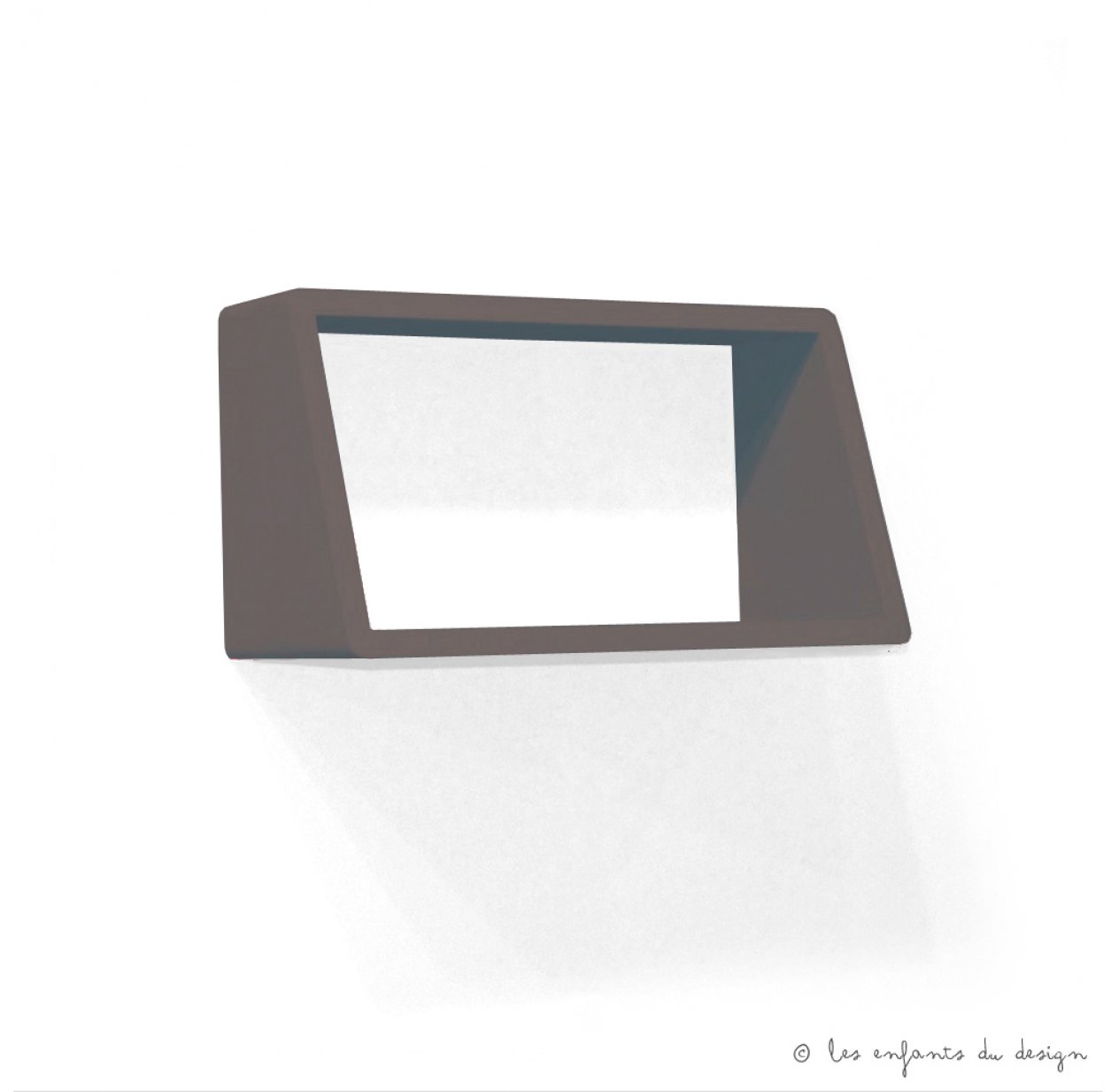 Etagère engagée 45 Chocolat