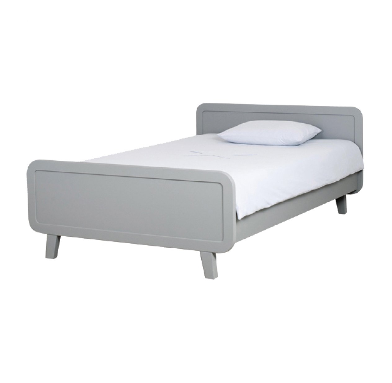 Lit enfant rond 120 x 200 cm - Gris clair