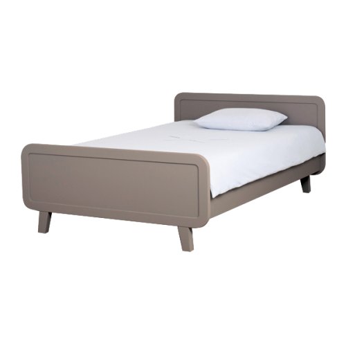 Lit enfant rond Taupe - 120 x 200 cm
