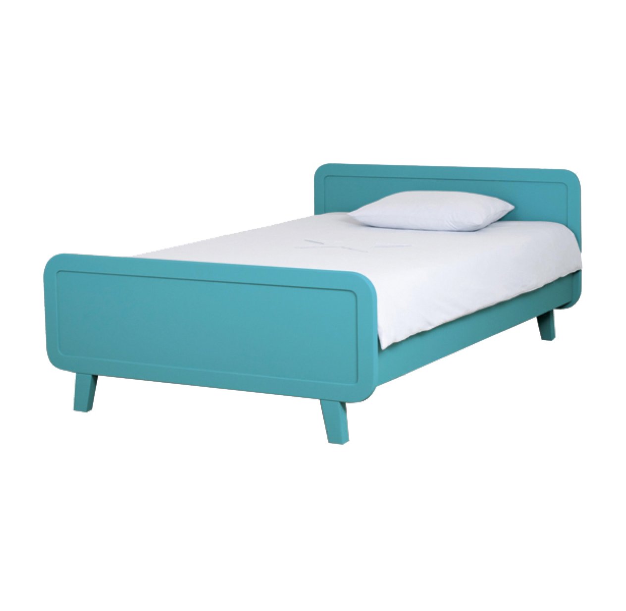 Lit enfant rond Turquoise - 120 x 200 cm