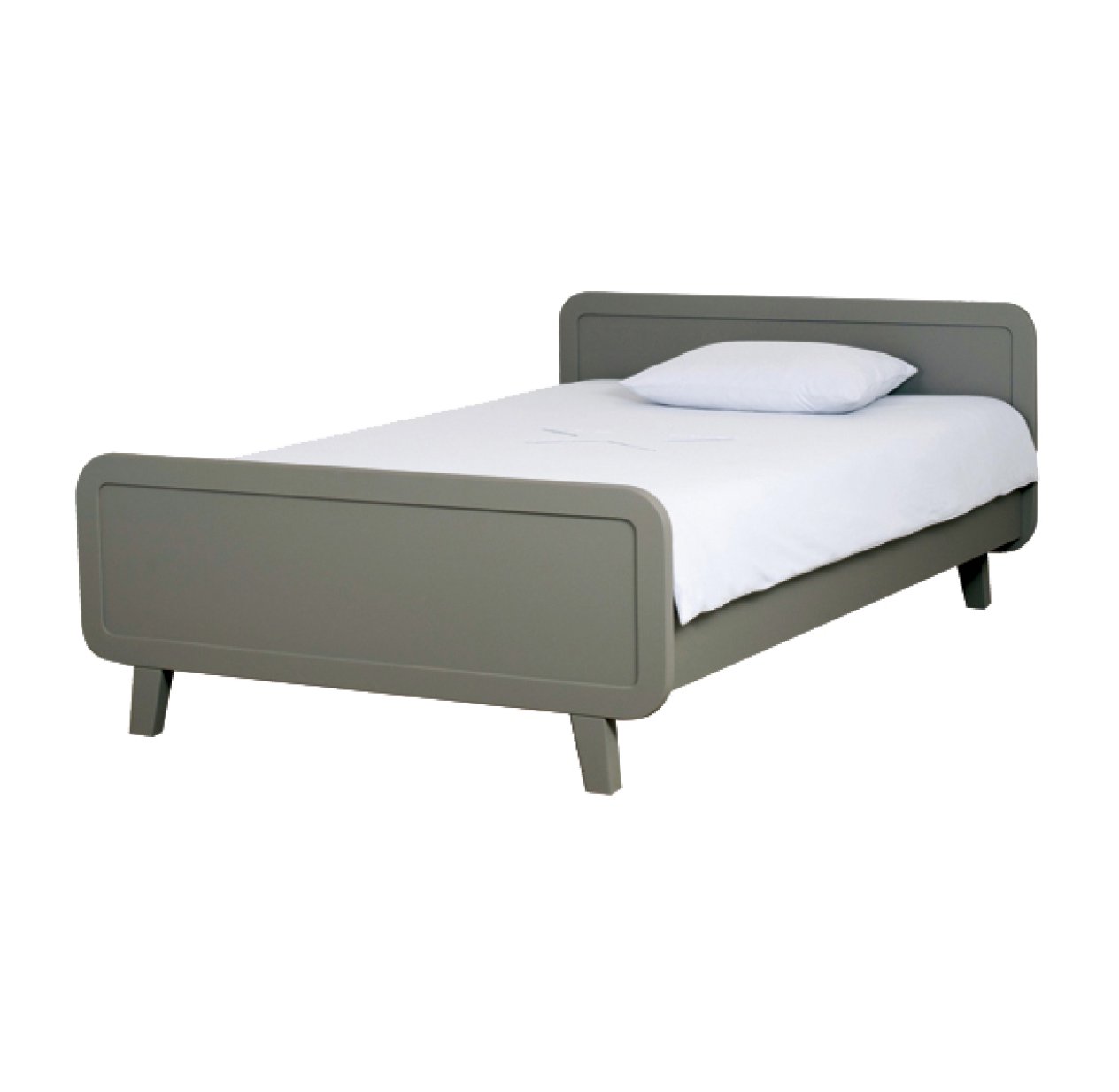 Lit enfant rond Vert de Gris - 120 x 200 cm