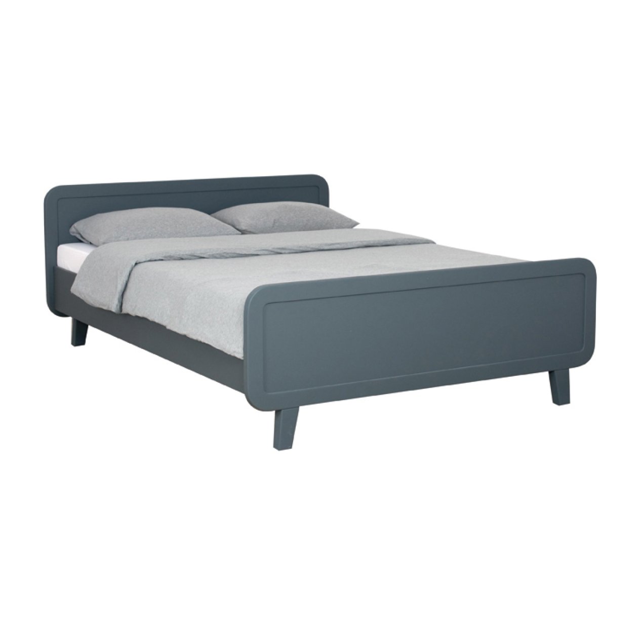 Lit enfant rond 140 x 200 cm - Gris souris